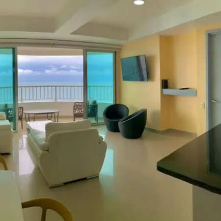 2p1-32 Seafront With Air Conditioning And Pool Apartamento *